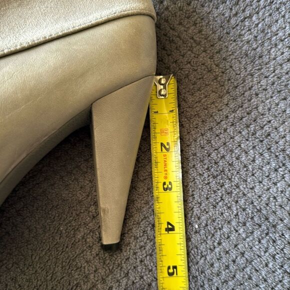 Coach Annika Cone Heel Booties‎ Size 10B Gray Leather Suede Pointed Toe Heels - Picture 6 of 12